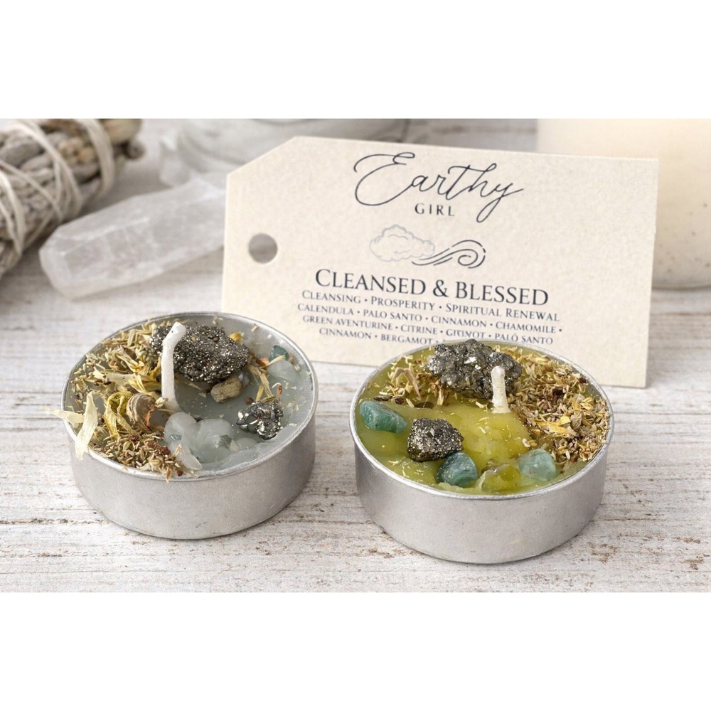 Cleansed Blessed Tealight Candles Set  Ritual‎ Apothecary Wiccan Blessing BOHO